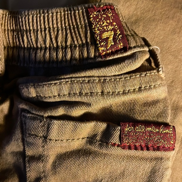 7 for mankind  12 month cuffed pant tan color - Picture 3 of 4